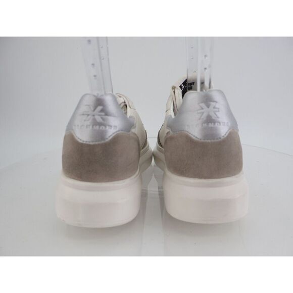John Richmond Low Top Distressed Sneaker Size 41 10.5 White Tan Leather Lace Up main image 6